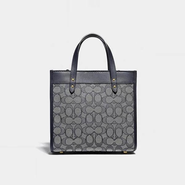 COACH 經典標誌緹花 FIELD TOTE 22號托特包 